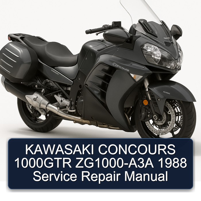 1988 Kawasaki Concours Models 1000GTR Zg1000-a3a Service Repair Workshop Manual PDF