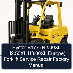 Hyster B177 (h2.00xl H2.50xl H3.00xl Europe) Forklift Service Repair Workshop Manual PDF