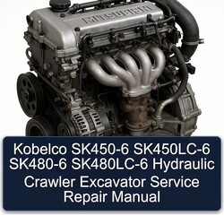 Kobelco SK450-6 Sk450lc-6 SK480-6 Sk480lc-6 Hydraulic Crawler Excavator Service Repair Workshop Manual PDF