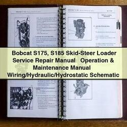 Bobcat S175 S185 SKID-STEER Loader , Operation /hydraulic/hydrostatic Electrical Wiring Diagrams PDF