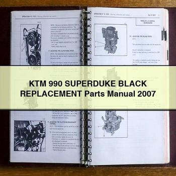 2007 KTM 990 Superduke Black Replacement Parts Catalog PDF