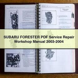 2003-2004 Subaru Forester Service Repair Workshop Manual PDF