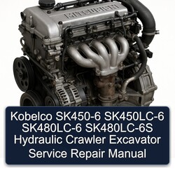 Kobelco SK450-6 Sk450lc-6 Sk480lc-6 Sk480lc-6s Hydraulic Crawler Excavator Service Repair Workshop Manual PDF