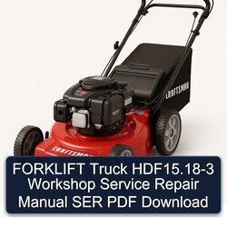 Forklift Truck Hdf15.18-3 SER Service Repair Workshop Manual PDF