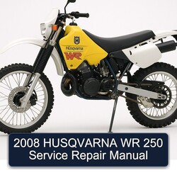 2008 Husqvarna WR Models 250 Service Repair Workshop Manual PDF