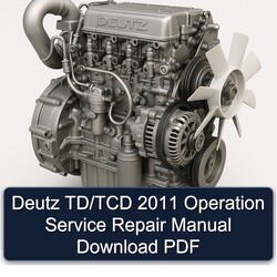 2011 Deutz Td/tcd Operation Service Repair Workshop Manual PDF