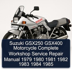 1979-1985 Suzuki GSX Series GSX250 GSX400 Motorcycle Service Repair Workshop Manual PDF