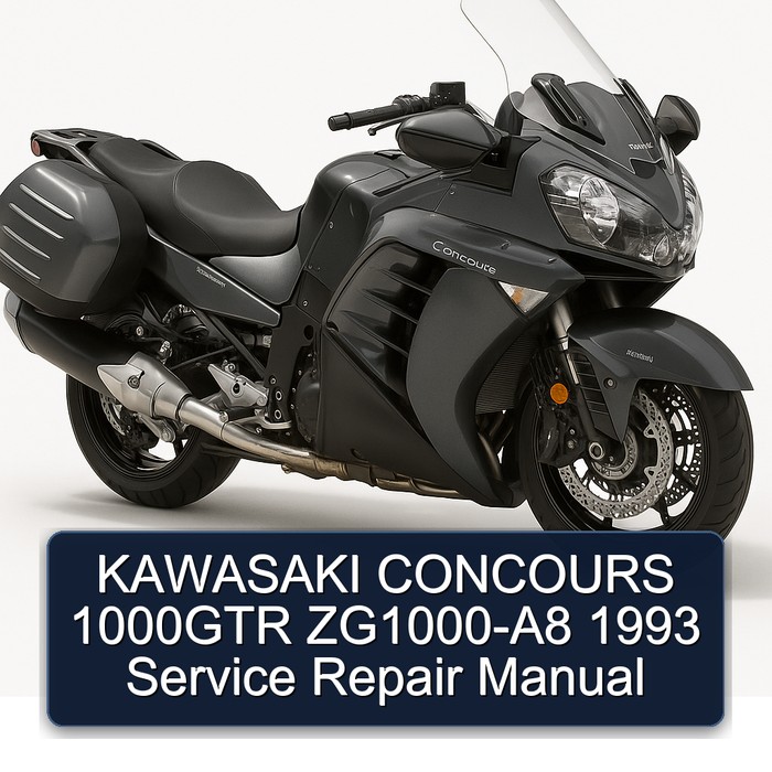 1993 Kawasaki Concours Models 1000GTR Zg1000-a8 Service Repair Workshop Manual PDF