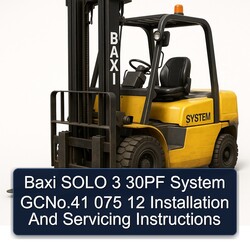 Baxi Solo 3 30PF System Gcno.41 075 12 Installation Servicing Service Repair Workshop Manual PDF