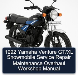 1992 Yamaha Venture Gt/xl Snowmobile Maintenance Overhaul Service Repair Workshop Manual PDF