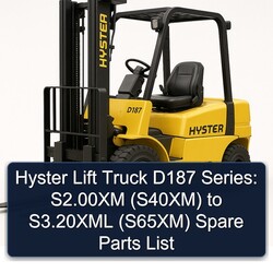 Hyster Lift Truck D187 Series: S2.00xm (S40XM) S3.20xml (S65XM) Spare Parts Catalog PDF