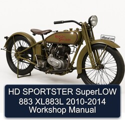 2010-2014 Harley Davidson Sportster HD Superlow 883 XL883L Service Repair Workshop Manual PDF