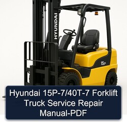 Hyundai 15p-7/40t-7 Forklift Truck Service Repair Workshop Manual PDF