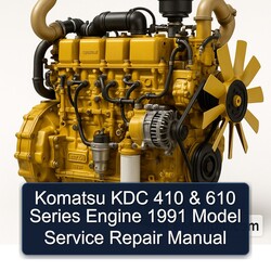1991 Komatsu KDC 410 610 Series Engine Model Service Repair Workshop Manual PDF