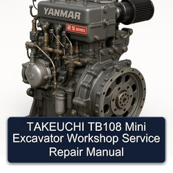 Takeuchi TB108 Mini Excavator Service Repair Workshop Manual PDF