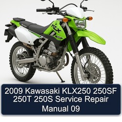 2009 Kawasaki KLX Series KLX250 250SF 250T 250S 09 Service Repair Workshop Manual PDF