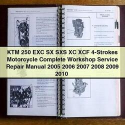 2005-2010 KTM 250 EXC SX SXS XC XCF 4-strokes Motorcycle Service Repair Workshop Manual PDF