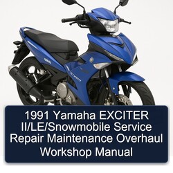 1991 Yamaha Exciter Ii/le/snowmobile Maintenance Overhaul Service Repair Workshop Manual PDF