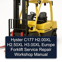 Hyster C177 H2.00xl H2.50xl H3.00xl Europe Forklift Service Repair Workshop Manual PDF