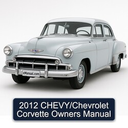 2012 Chevrolet Corvette Chevy/ Owners Owner's Manual PDF