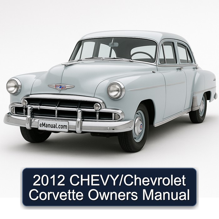 2012 Chevrolet Corvette Chevy/ Owners Owner's Manual PDF