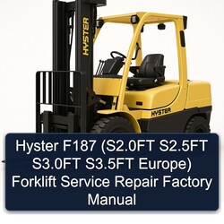 Hyster F187 (s2.0ft S2.5ft S3.0ft S3.5ft Europe) Forklift S2.0FT Europe Service Repair Workshop Manual PDF