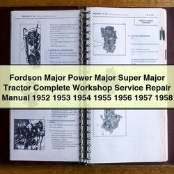 1952-1958 Fordson Major Power Super Tractor Service Repair Workshop Manual PDF