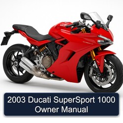 2003 Ducati Supersport 1000 Owner Owner's Manual PDF