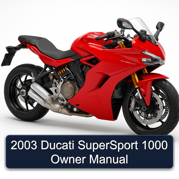 2003 Ducati Supersport 1000 Owner Owner's Manual PDF