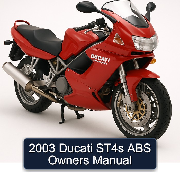 2003 Ducati Sporttouring / ST Models ST4S ABS Owners Owner's Manual PDF