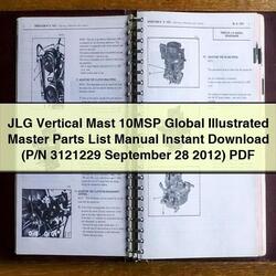2012 JLG Vertical Mast 10MSP Global Illustrated Master (p/n 3121229 September 28 ) Parts Catalog PDF