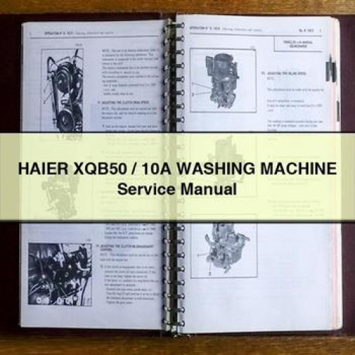 Washing Machines Haier XQB50 / 10A Machine Service Repair Workshop Manual PDF