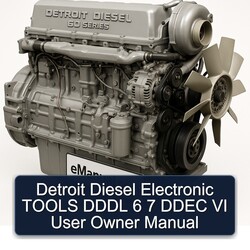 Detroit Diesel 60 Series Electronic Tools Dddl 6 7 Ddec VI User Owner Owner's Manual PDF