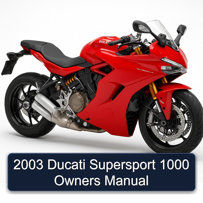 2003 Ducati Supersport 1000 Owners Owner's Manual PDF