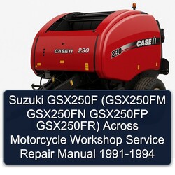 1991-1994 Suzuki GSX Series GSX250F (gsx250fm GSX250FN GSX250FP Gsx250fr) Across Motorcycle GSX250FM GSX250FR Service Repair Workshop Manual PDF