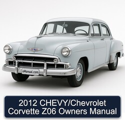 2012 Chevrolet Corvette Chevy/ Z06 Owners Owner's Manual PDF