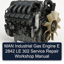 MAN E2842 Industrial Gas Engine E 2842 LE 302 Service Repair Workshop Manual PDF