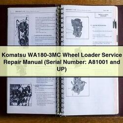 Komatsu WA180-3MC Wheel Loader (serial Number: A81001 Up) Service Repair Workshop Manual PDF