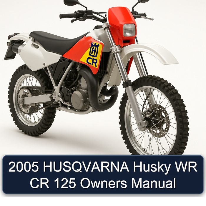 2005 Husqvarna CR Models Husky WR 125 Owners Owner's Manual PDF