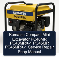Komatsu Compact Mini Excavator PC40MR Pc40mrx-1 PC45MR Pc45mrx-1 Shop Service Repair Workshop Manual PDF
