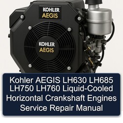 Kohler Aegis Series LH630 LH685 LH750 LH760 Liquid-cooled Horizontal Crankshaft Engines Service Repair Workshop Manual PDF