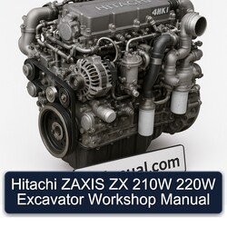 Hitachi Zaxis ZX 210W 220W Excavator Service Repair Workshop Manual PDF