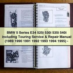 1989-1995 BMW 5 Series E34 525I 530I 535I 540I Including Touring Service Repair Workshop Manual PDF