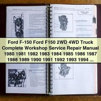 1980-1995 Bedford Ford F-150 Truck 2WD 4WD Service Repair Workshop Manual PDF