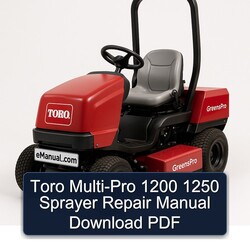 Toro MULTI-PRO 1200 1250 Sprayer Service Repair Workshop Manual PDF