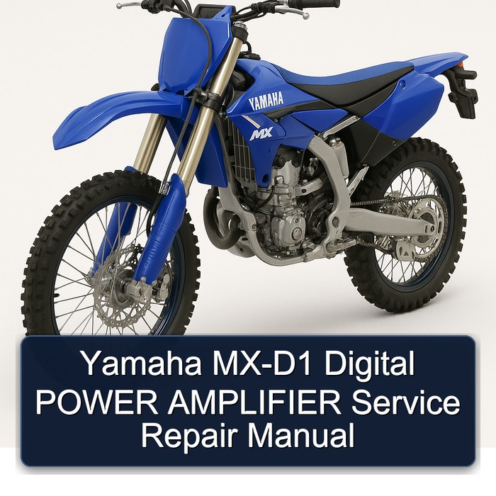 Yamaha MX Models MX-D1 Digital Power Amplifier Service Repair Workshop Manual PDF