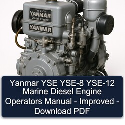Isuzu Marine Yanmar YSE YSE-8 YSE-12 Diesel Engine Operators - Improved Operator's Manual PDF