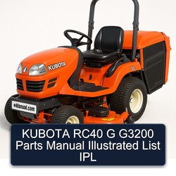 Kubota RC40 G G3200 Parts Illustrated List IPL Catalog PDF
