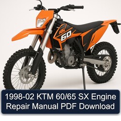 1998-2002 KTM 60 /65 SX Engine Service Repair Workshop Manual PDF