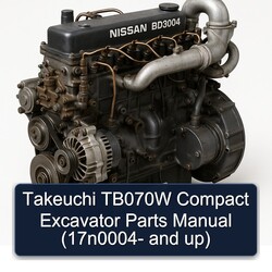 Takeuchi TB070W Compact Excavator Parts (17n0004- Up) Catalog PDF
